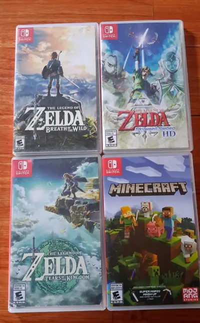 Consola Nintendo Switch con juegos Zelda y Minecraft - miniatura 2