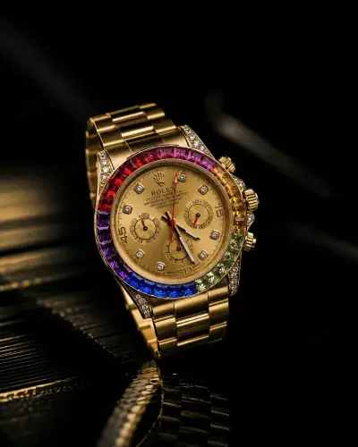 Reloj Rolex Rainbow Bisel Multicolor - miniatura 1