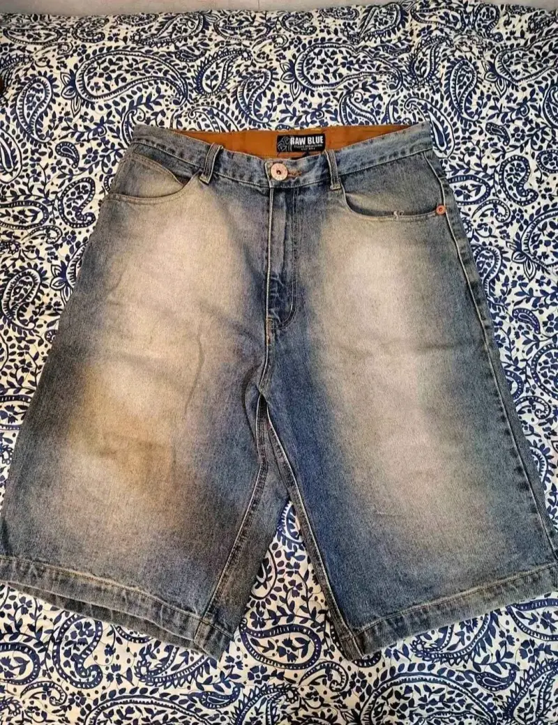 Bermudas de mezclilla Raw Blue para hombre - 1