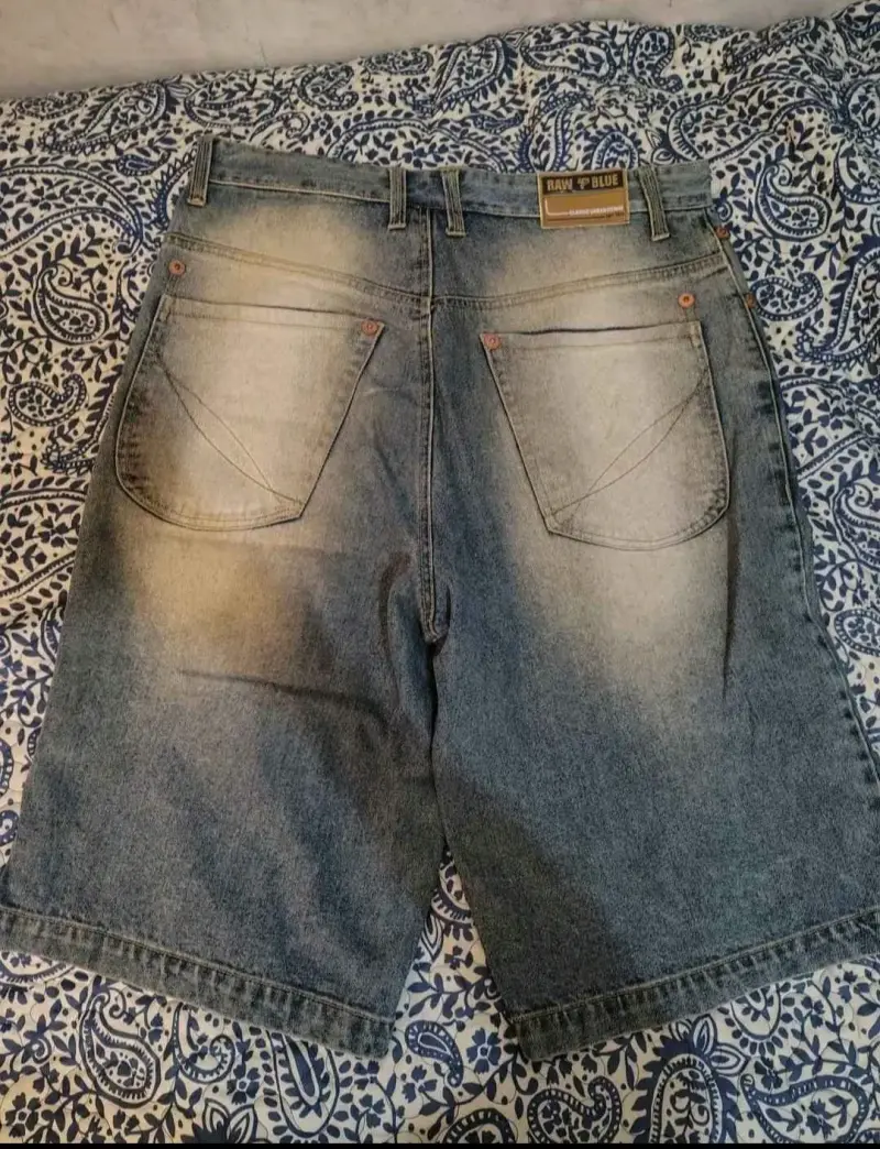 Bermudas de mezclilla Raw Blue para hombre - 2