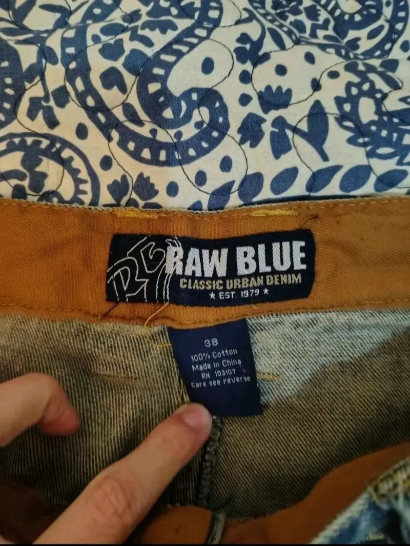 Bermudas de mezclilla Raw Blue para hombre - 3
