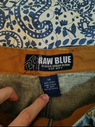 Bermudas de mezclilla Raw Blue para hombre - miniatura 3