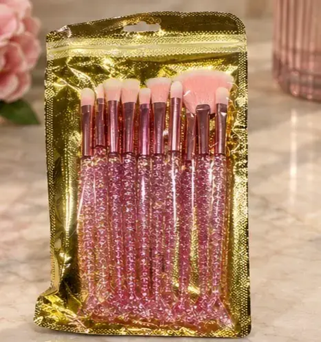 Set de Brochas de Maquillaje con Mango Brillante