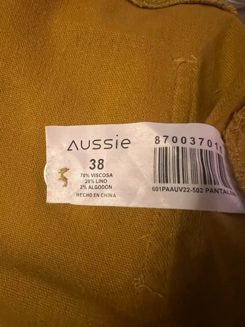 Pantalones mostaza de mujer Aussie - 5
