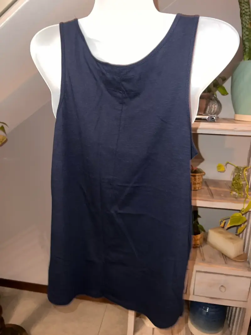 Polera sin mangas Esprit azul con diseño floral - 3