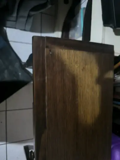 Mesa de madera con cajón estilo vintage - miniatura 1