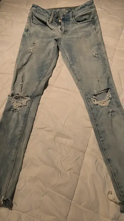 Jeans desgastados American Eagle súper strech muje - miniatura 3