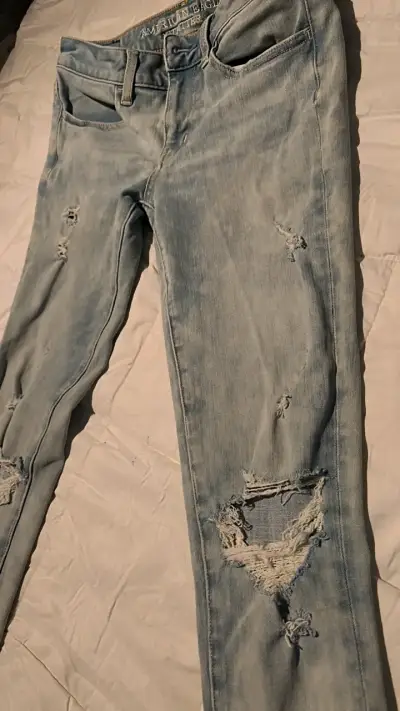 Jeans desgastados American Eagle súper strech muje - miniatura 5