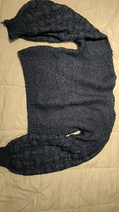 Suéter tejido azul marino para mujer - miniatura 1