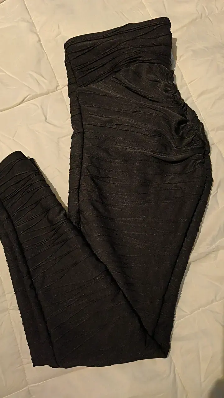 Calzas leggins strech negros con diseño - 5