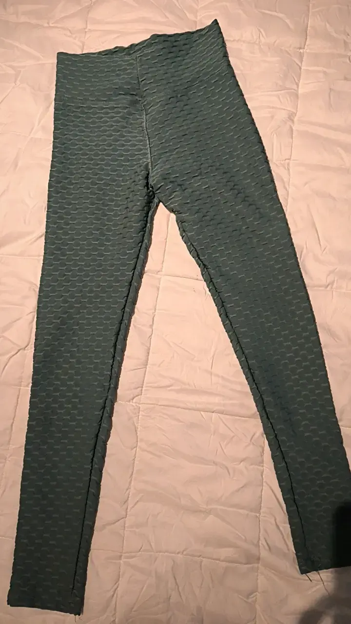 Leggings deportivos texturizados turquesa - 1