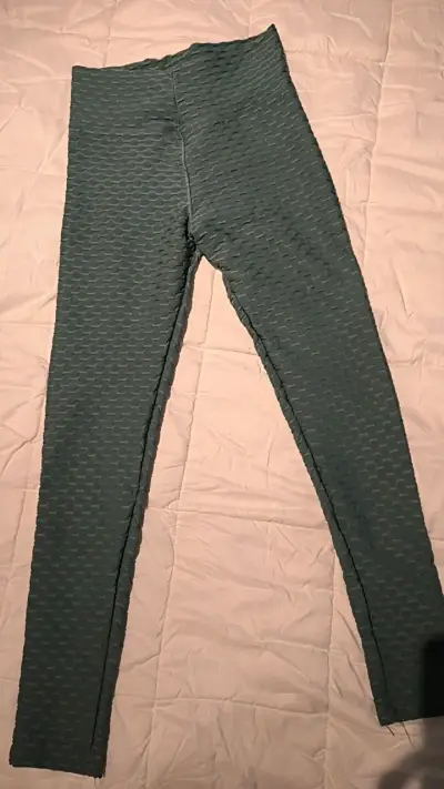 Leggings deportivos texturizados turquesa - miniatura 1