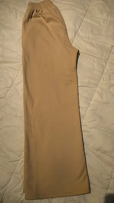 Pantalones buzo beige pata ancha - miniatura 4