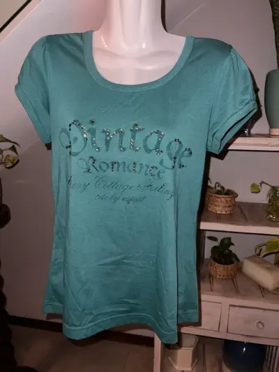 Polera verde Esprit con diseño Vintage Romance - miniatura 1