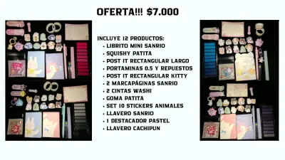 Set de Papelería Sanrio con Stickers y Accesorios - miniatura 3