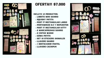 Set de Papelería Sanrio con Stickers y Accesorios - miniatura 6