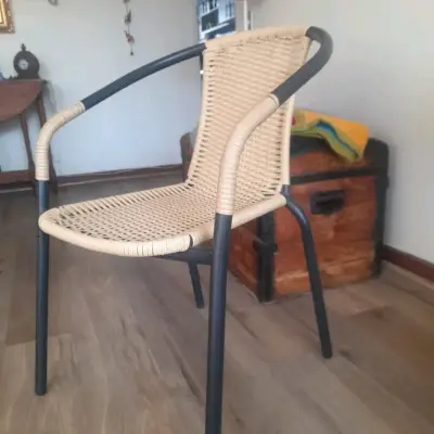 Par de sillas de terraza, estructura metálica - miniatura 1