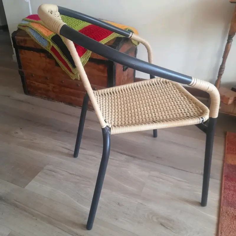 Par de sillas de terraza, estructura metálica - 3