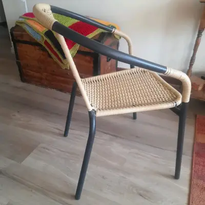 Par de sillas de terraza, estructura metálica - miniatura 3
