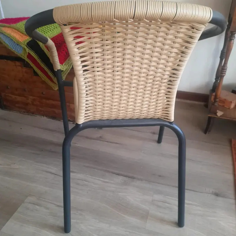 Par de sillas de terraza, estructura metálica - 4