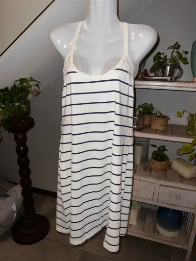 Pijama Bbz de tirantes a rayas con encaje - miniatura 1
