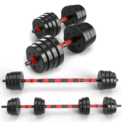 Set de Mancuernas Ajustables con Barra 30kg - miniatura 1