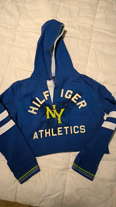 Polerón azul con capucha Hilfiger Athletics - miniatura 1
