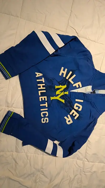 Polerón azul con capucha Hilfiger Athletics - miniatura 4