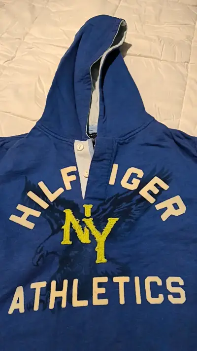 Polerón azul con capucha Hilfiger Athletics - miniatura 5