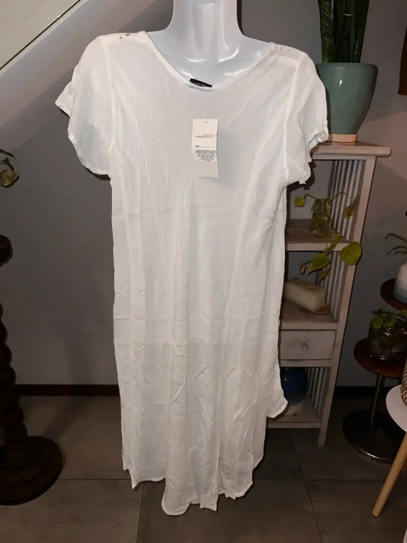 Vestido blanco bordado Mahikaa talla única - 3