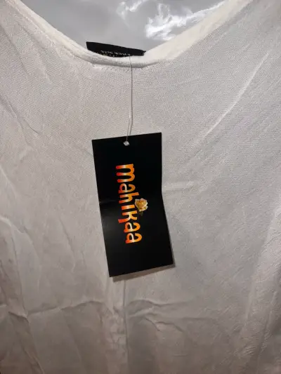 Vestido blanco bordado Mahikaa talla única - miniatura 5