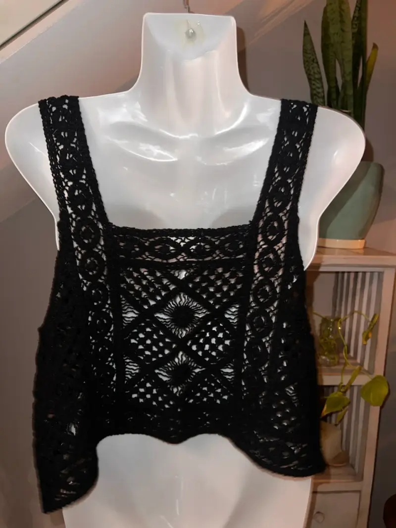 Top de encaje negro Umbale para mujer - 2