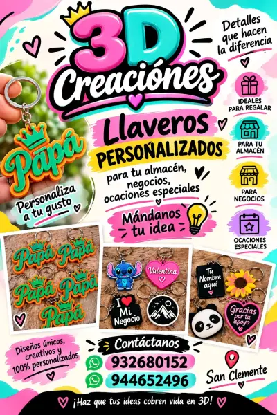 Letreros y llaveros personalizados 3D Creaciones - miniatura 3