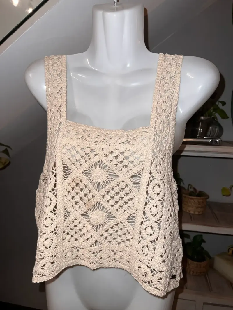 Top de crochet beige Umbrale - 1