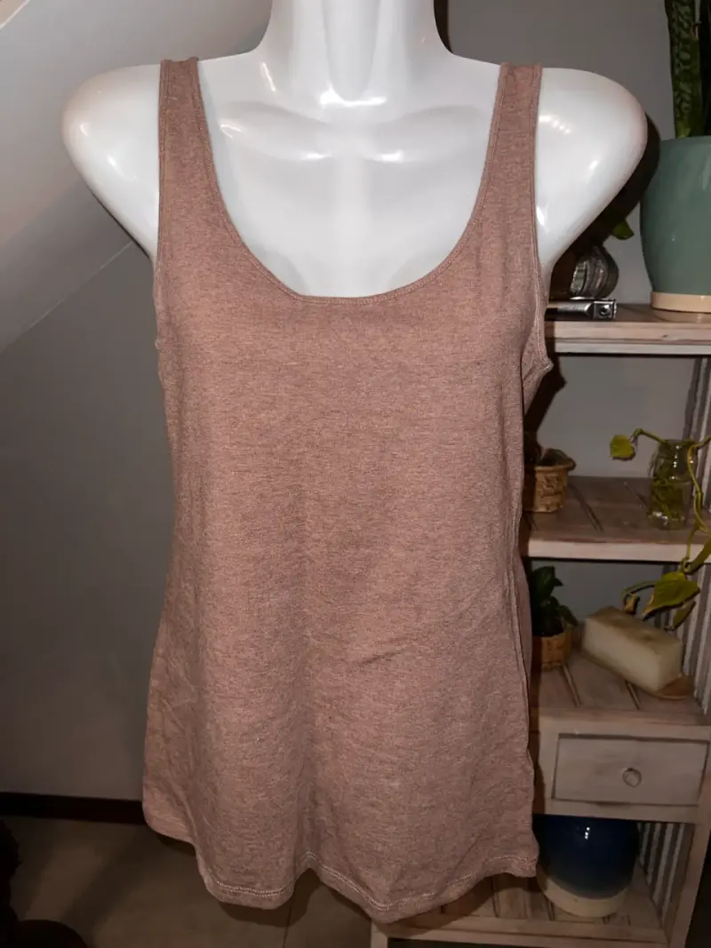 Polera sin mangas color marrón H&M - 1