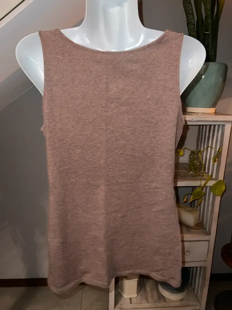 Polera sin mangas color marrón H&M - 2