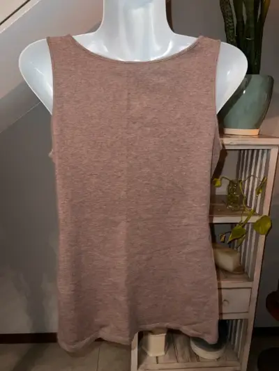 Polera sin mangas color marrón H&M - miniatura 2