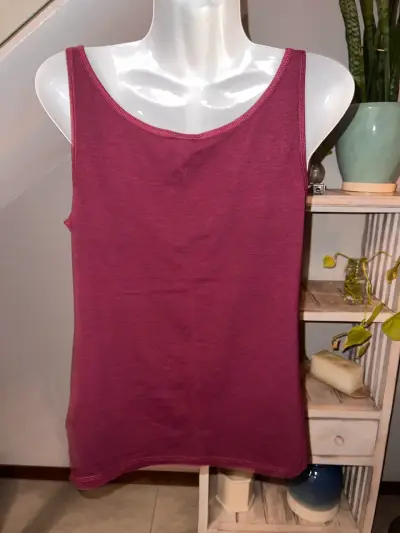 Polera sin mangas burdeos H&M talla M - miniatura 2