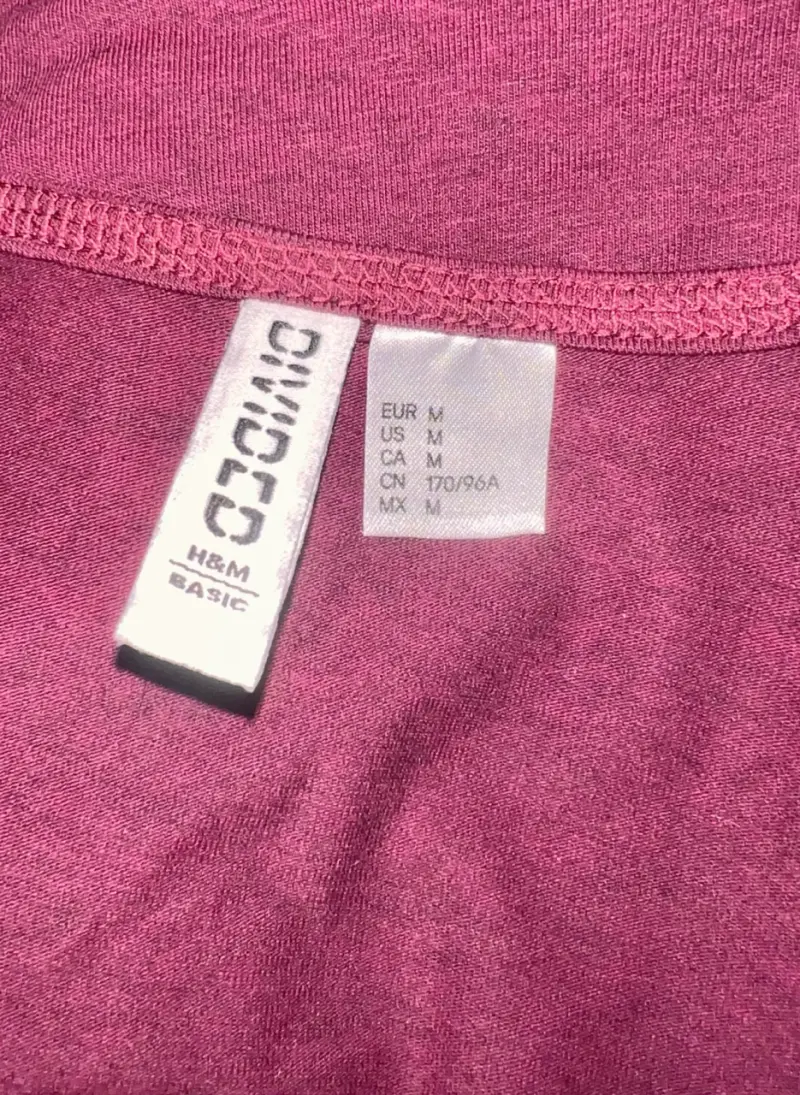Polera sin mangas burdeos H&M talla M - 3