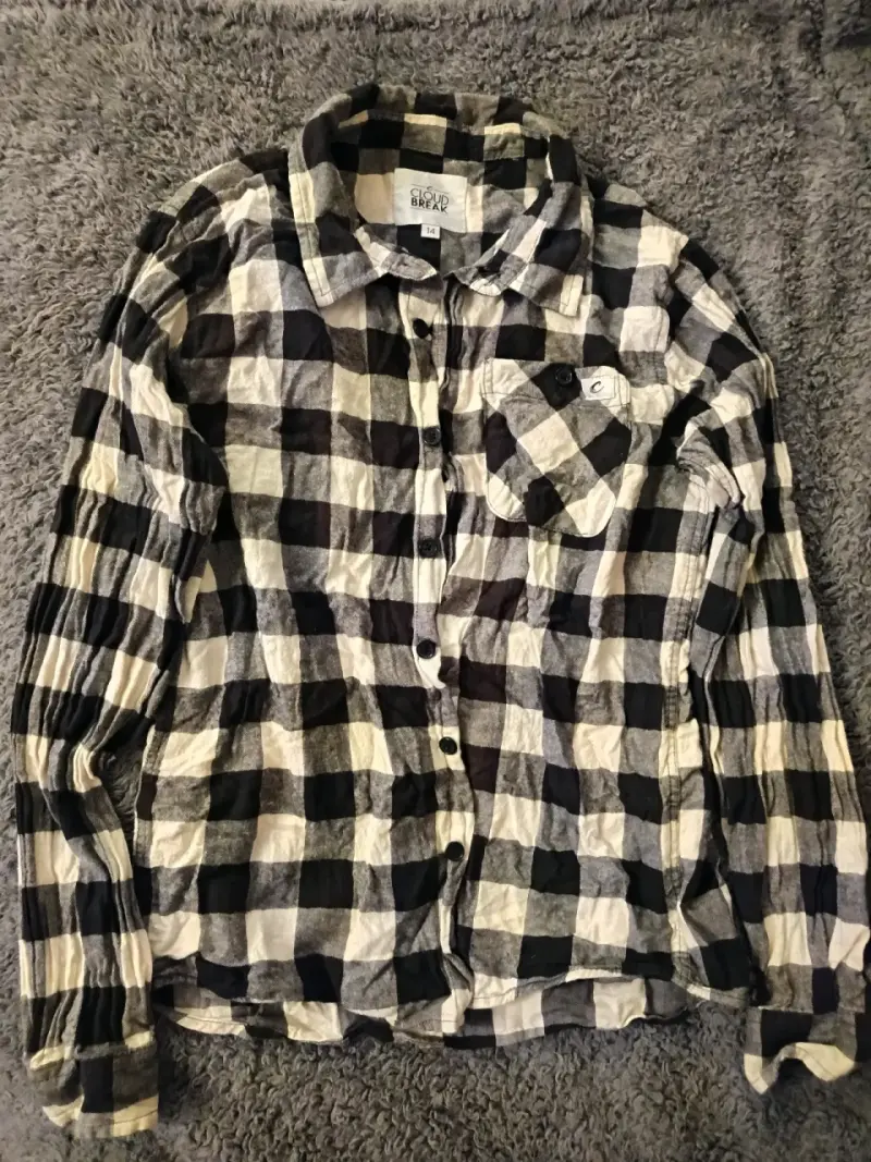 Camisa de franela a cuadros Cloud Break talla 14 - 1