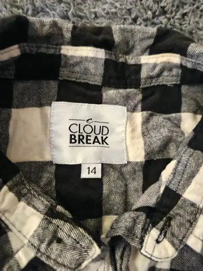 Camisa de franela a cuadros Cloud Break talla 14 - miniatura 2