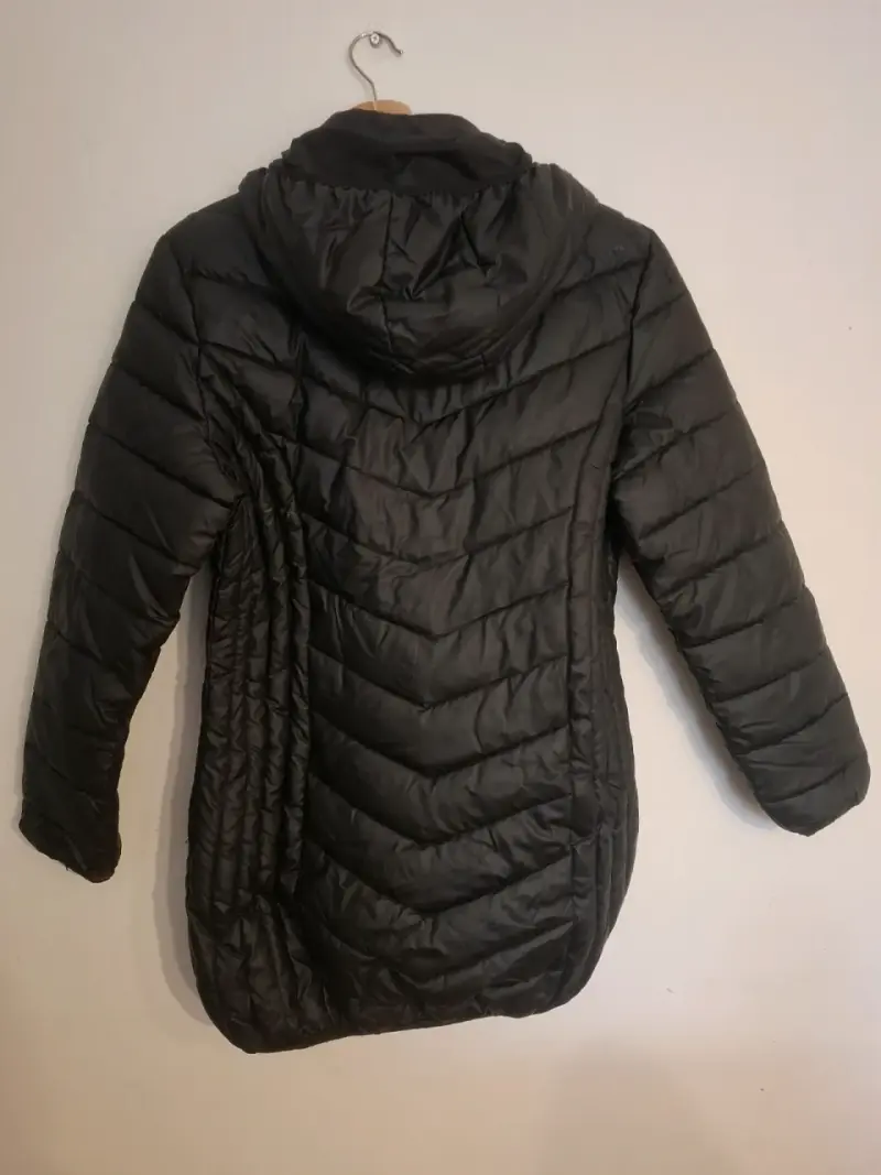 Parka acolchada negra con capucha - 3
