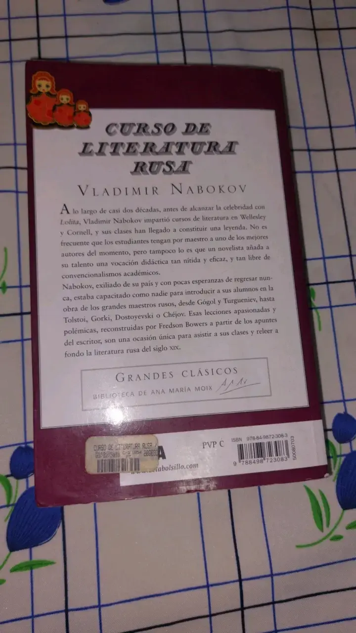 Libro Curso de Literatura Rusa de Vladimir Nabokov - 2