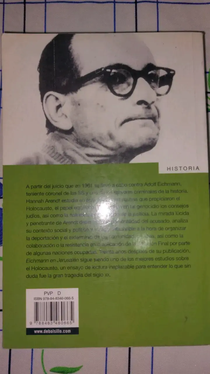 Libro Eichmann en Jerusalén de Hannah Arendt - 2