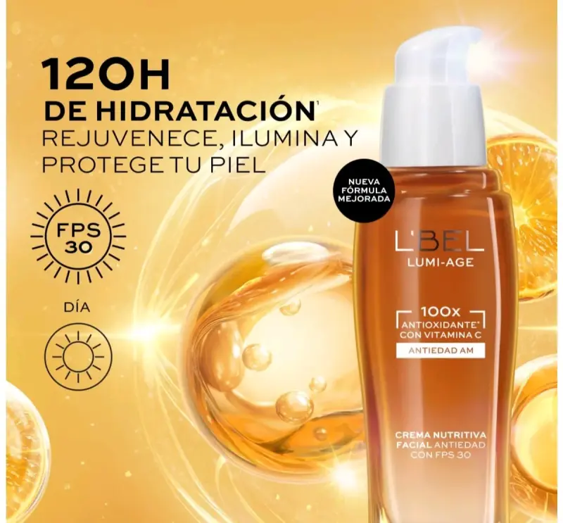 Crema facial L'Bel Lumi-Age con vitamina C y FPS 30