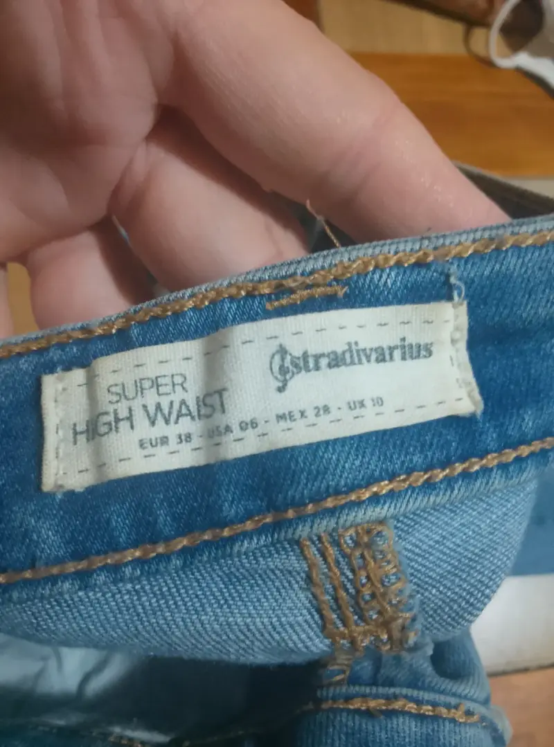 Jeans Stradivarius Super High Waist Azul - 3