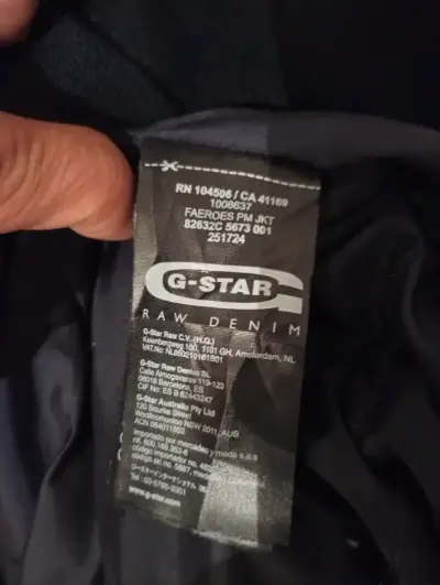 Chaqueta G-Star Raw azul denim/ lana - miniatura 6