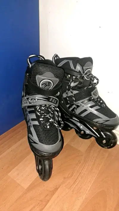 Patines en línea FeiBao negros con bolsa - miniatura 1