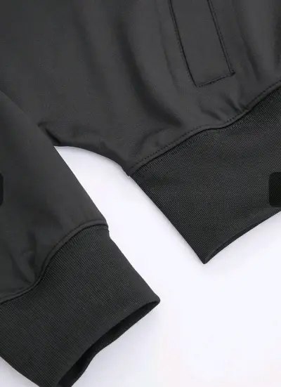 Chaqueta deportiva negra con cierre y rayas - miniatura 4