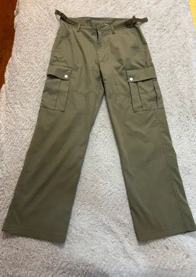 Pantalones cargo verde unisex talla S - miniatura 2